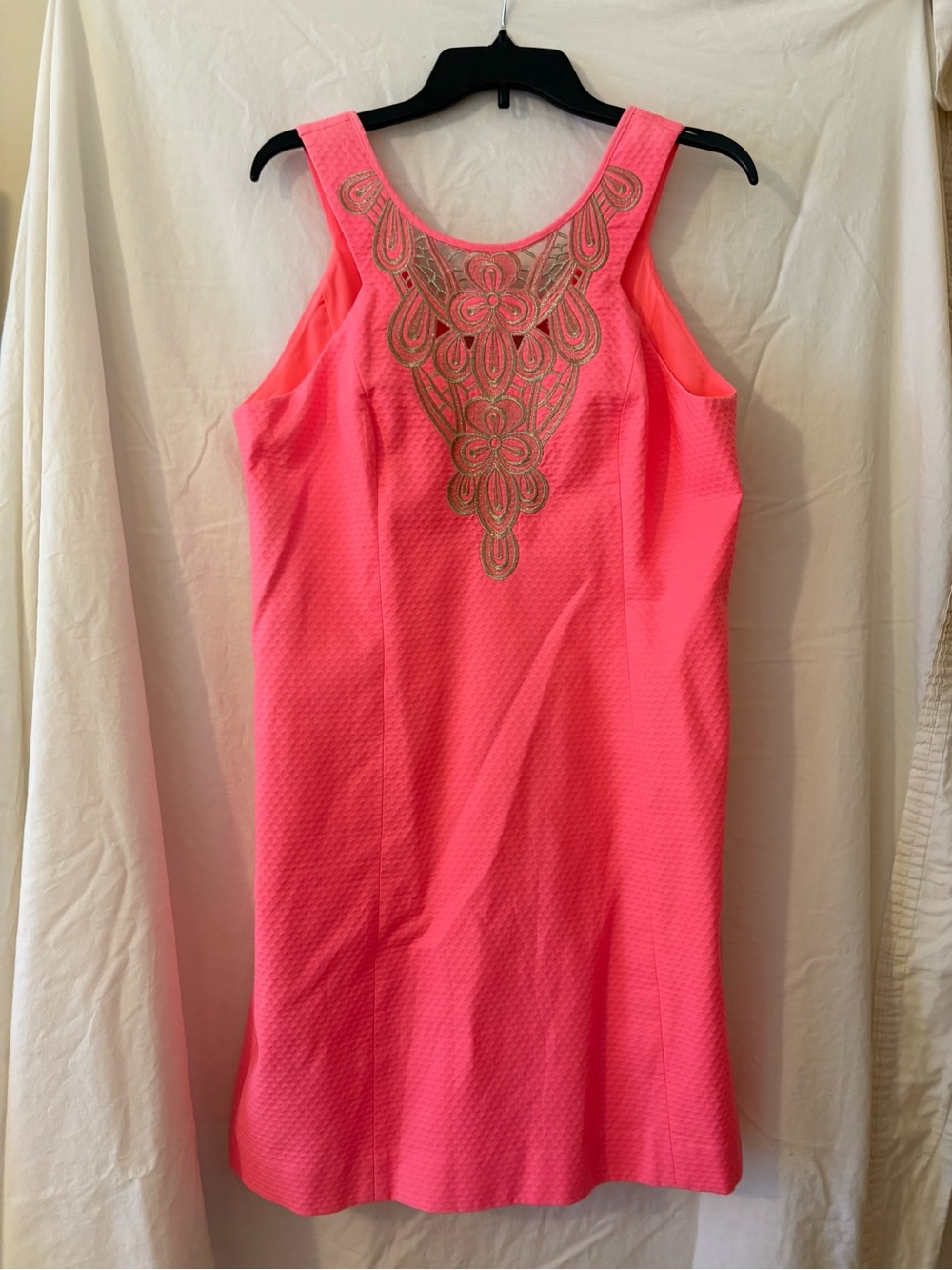 Lilly Pulitzer Largo Shift Dress in Sunray Pink & Gold Dress